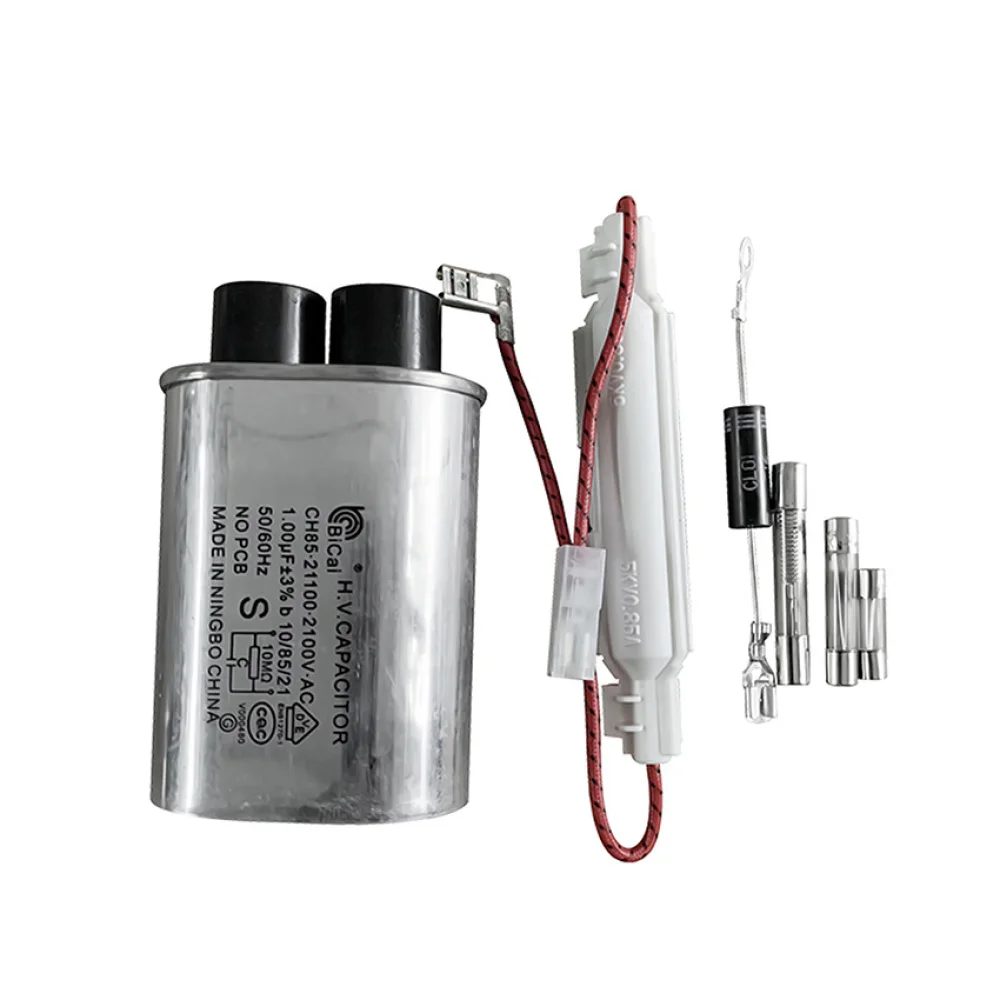 

For Microwave Oven Capacitor Parts High Voltage Capacitor + Power Fuse + Diode + High Voltage Fuse Microwave Oven Accessories