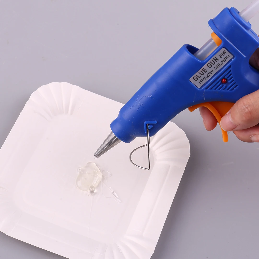 Cz pistola de cola quente 20w tamanho pequeno 7mm de espessura haste de cola arma elétrica de derretimento ferramenta de reparo de modelo de aeronave