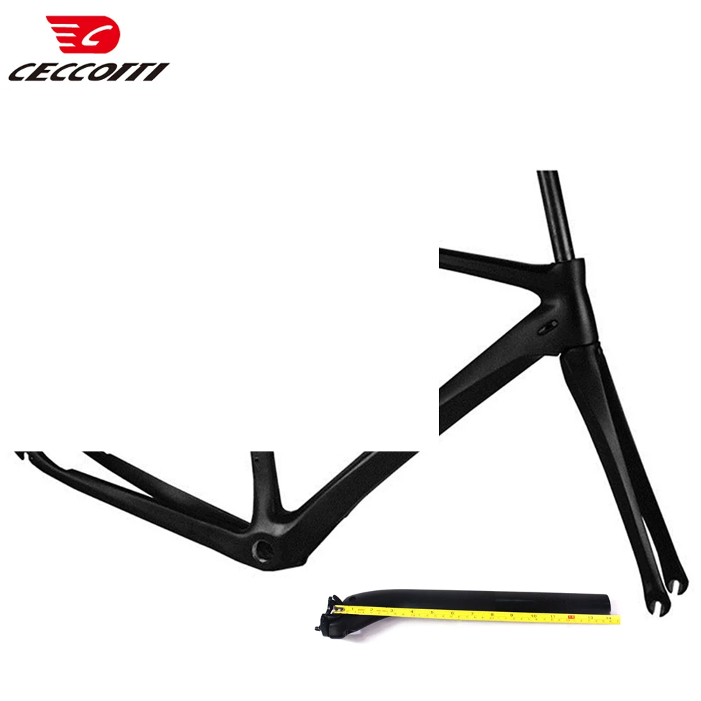 V Brake Road Bike Frame, 700C Wheel and 23mm Tires, T1000 Carbon Bicycle Framework, Thread BB68