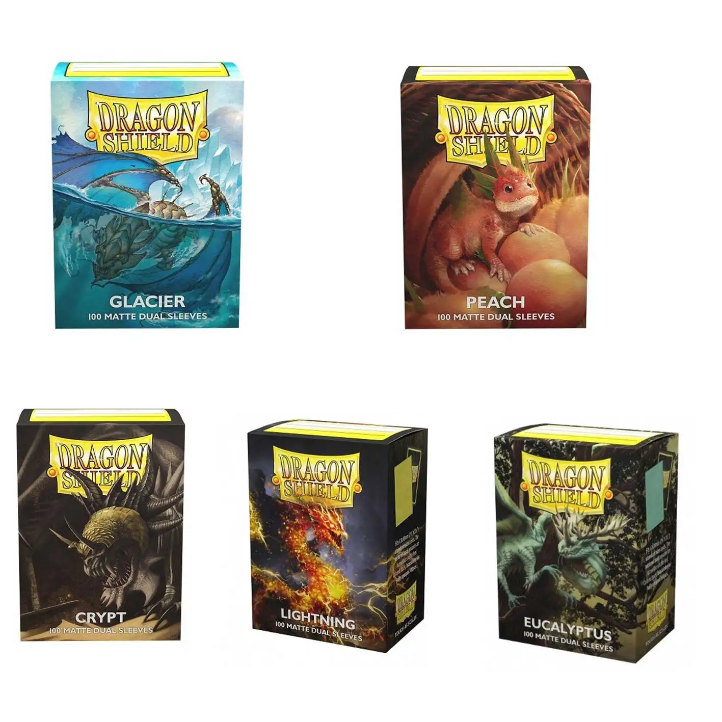 5 Packs Dragon Shield Card Sleeves Double matte Standard Size Cards Cover MGT Protector for MTG/TCG/PKM/Star Reals Board Games