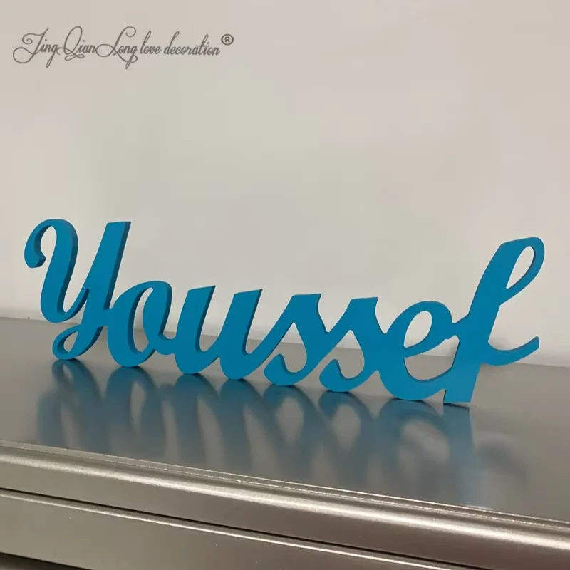 

Персонализированная бирка с именем ребенка на заказ, деревянные буквы, знак для детской кроватки