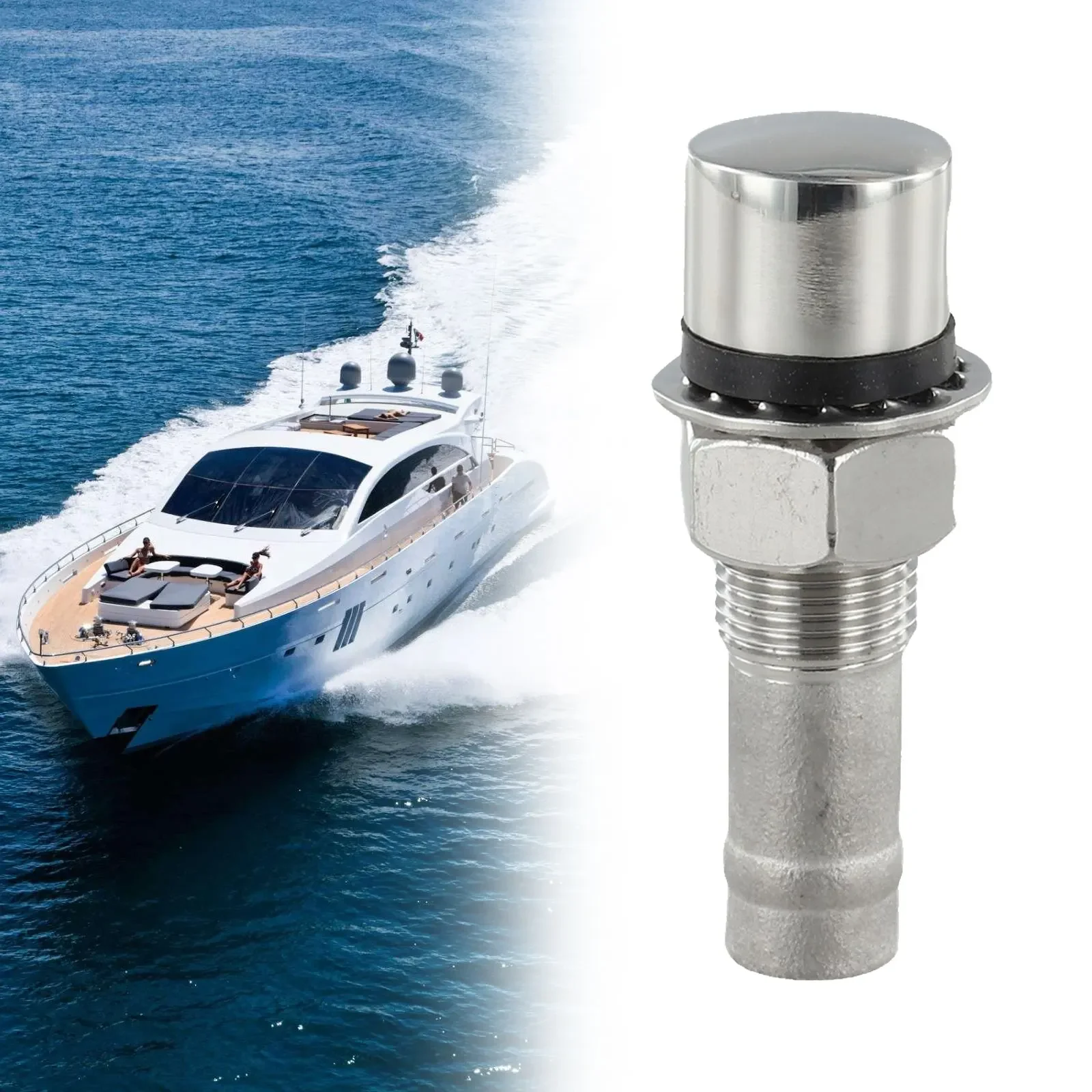 Through Hull Fuel Tank Vent Made Of Stainless Steel Efficient Airflow Design For Marine And Automotive Systems