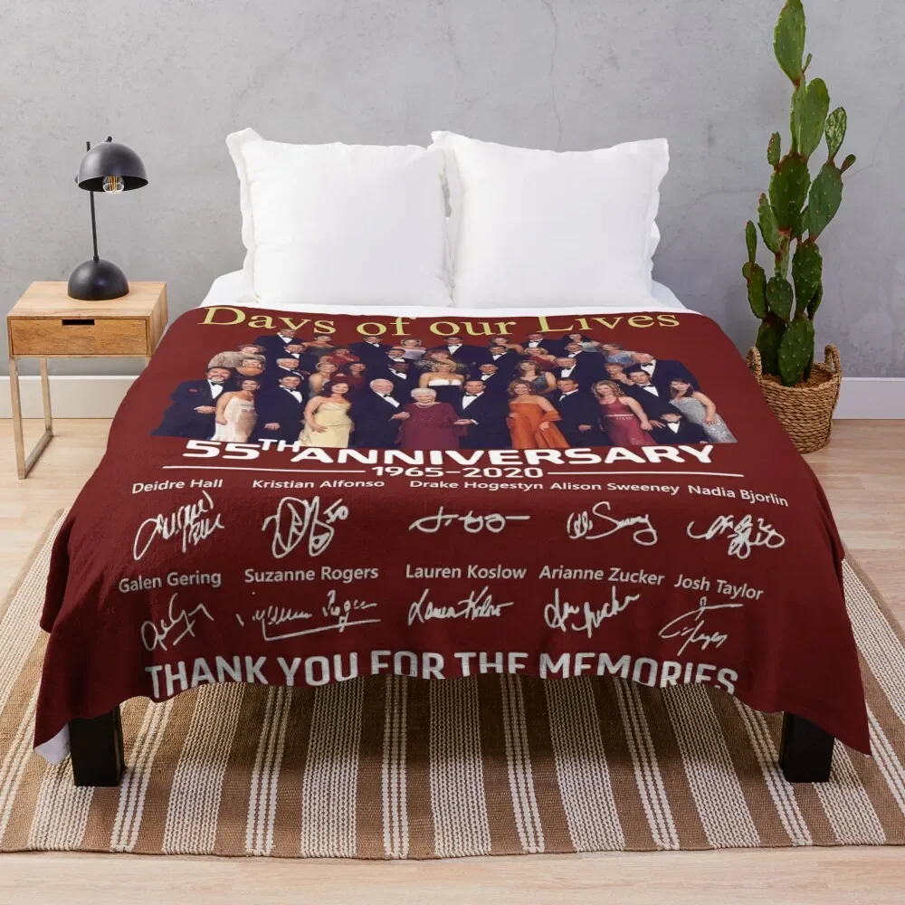 

Days Of Our Lives 55th Anniversary Full Cast Signature Thank You For The Memories, Trending, Fashion Summer Throw Blanket