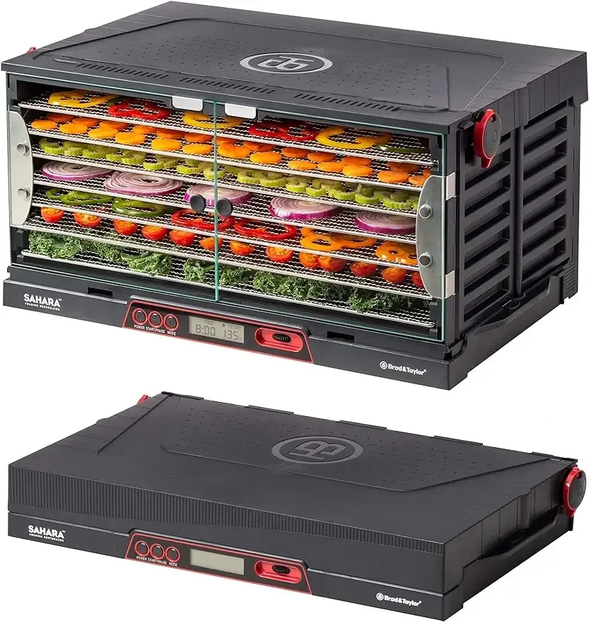 NEW.Brod & Taylor SAHARA Folding Food Dehydrator (Stainless Steel Shelves)