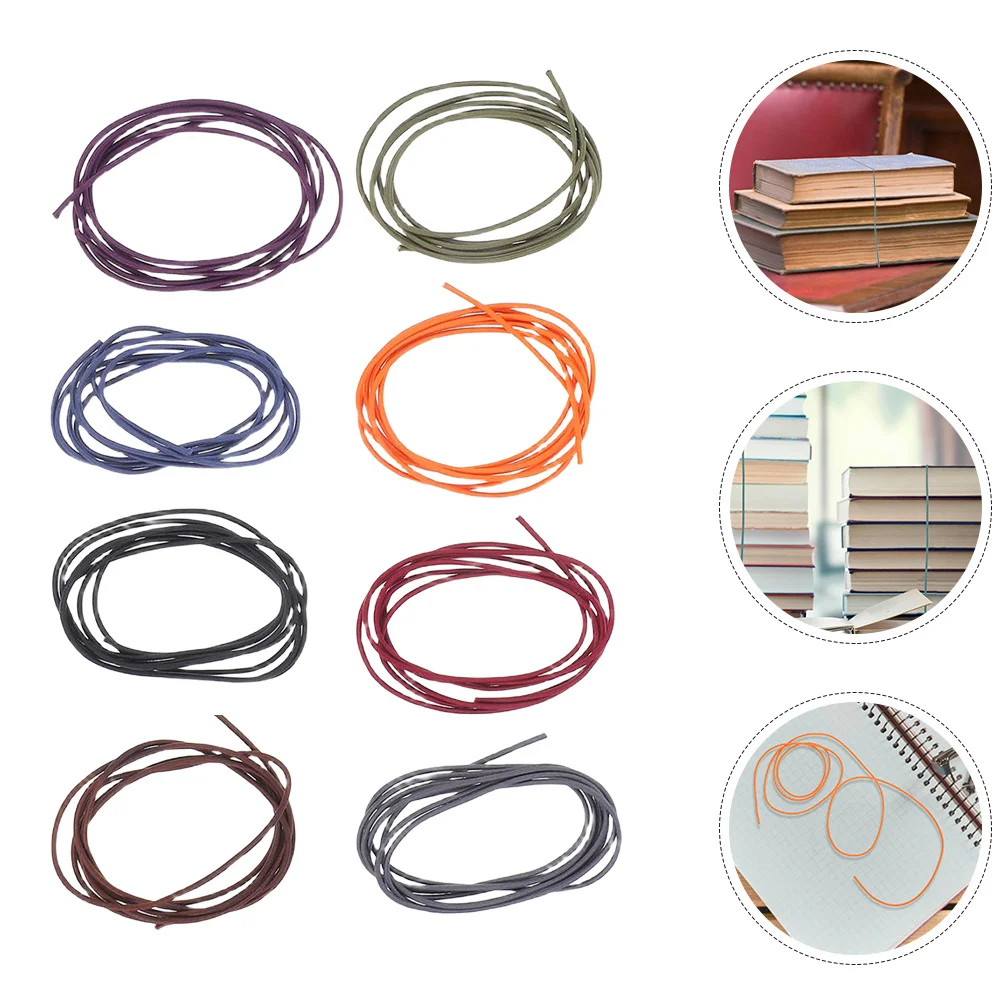 8 قطع من أشرطة النايلون المرنة القابلة للتمدد لمجلة مخطط دفتر الملاحظات ومنظم السفر وحزام إغلاق مرن