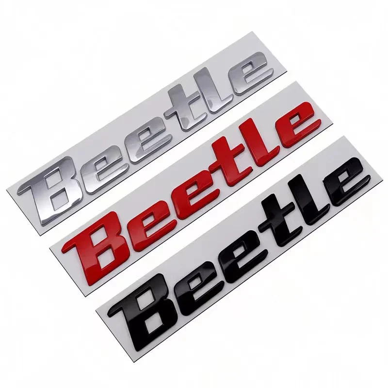 Beetle sticker is suitable for Beetle English logo, leaf board side label, metal sticker, rear trunk sticker