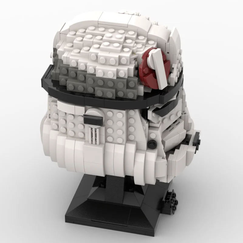 Juguete de construcción MOC, serie de guerra espacial, modelo de casco blanco, juego de figuritas de 672 piezas, juego de juguetes de ensamblaje creativo, regalo de vacaciones
