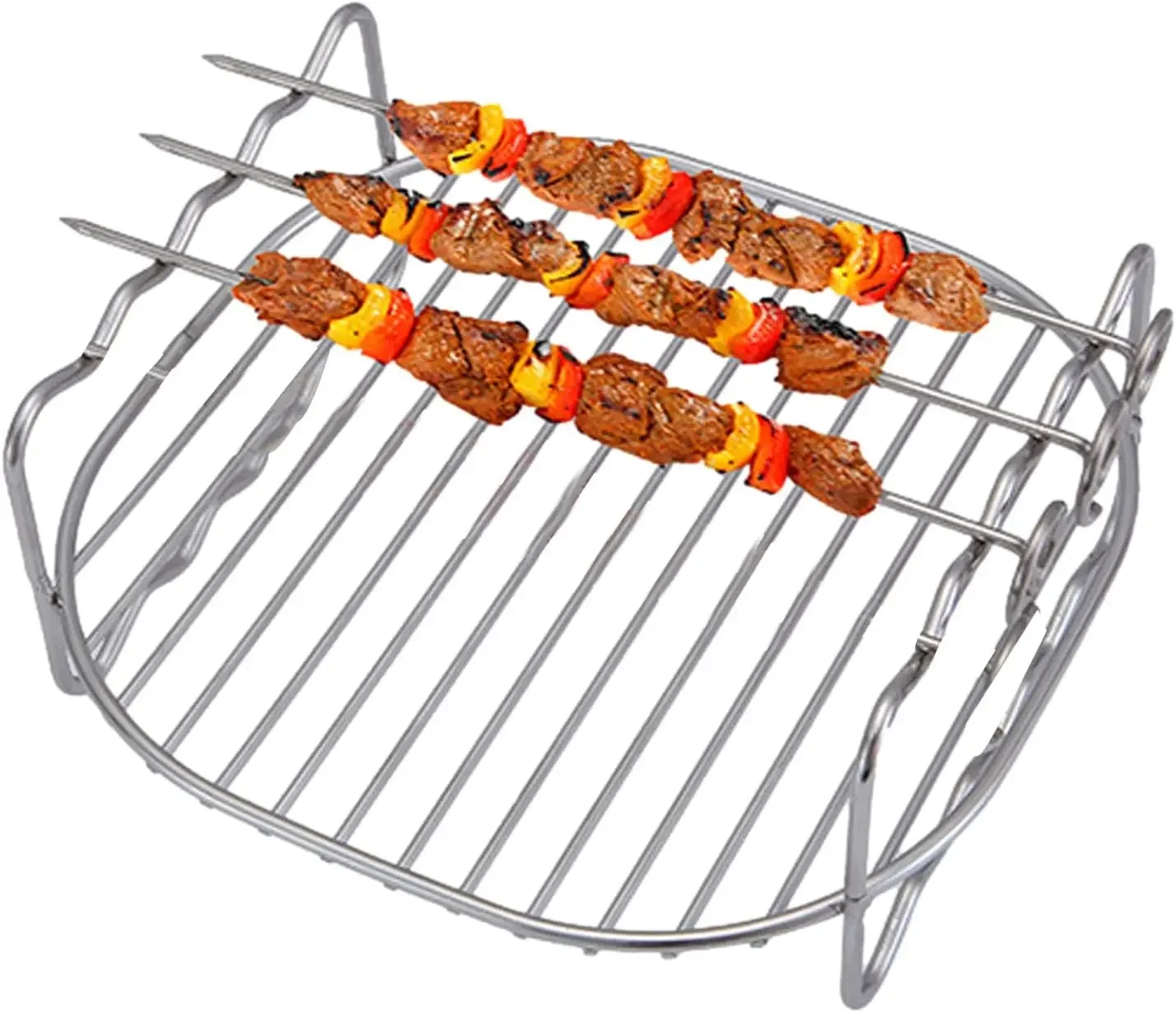 Air Fryer Double Layer Rack, Multi-Purpose Double Layer Rack Stand, Air Fryer Accessories Rack, 6/7/8 in Stainless Steel Air Fry