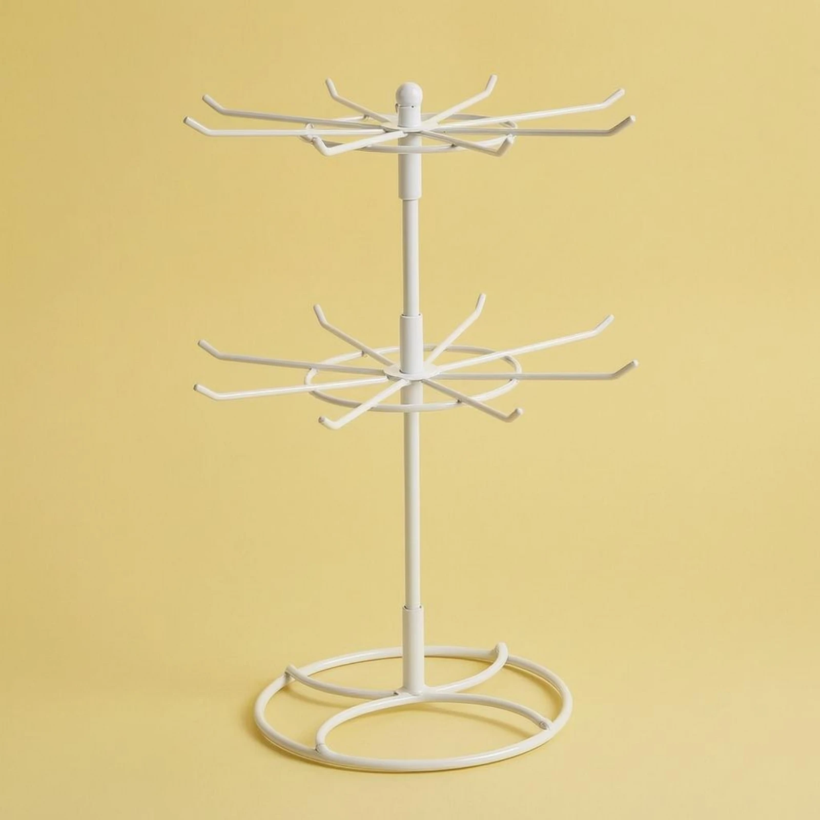 Rotating Jewelry Stand Metal 360° Jewelry Display Display Stand Rotating Bracelet Holder White Bracelet Holder Stable Base
