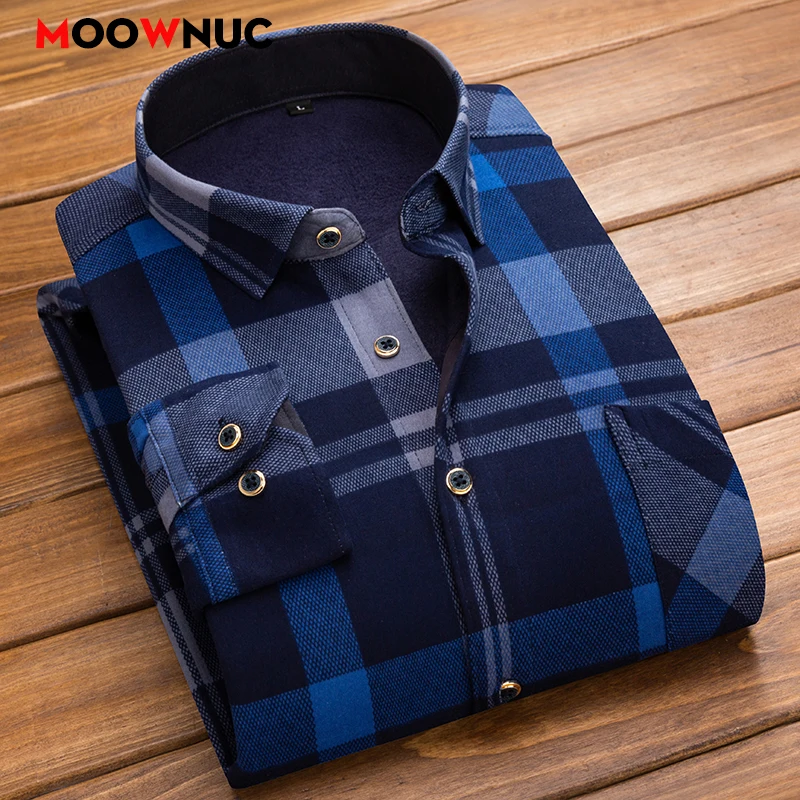 

Mens Clothing Thick Casual Shirt Male Winter Blouse Men's Streetwear Spring Autumn Streetdress Popular Hombre Fashion Shirt