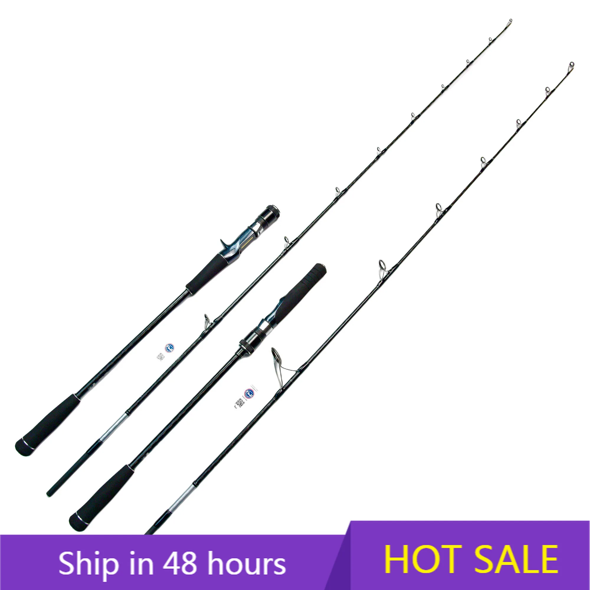 

YTYIN YJTY120 Telescopic Rod Fuji 6' 6'3'' Heavy Jigging Blank for Freshwater Fishing Targeting Bass and Tuna 17kg 80g-250g