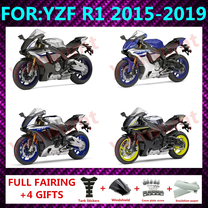 

New ABS Motorcycle Fairings Kit Fit for YAMAHA YZF - R1 2015 2016 2017 2018 2019 YZFR1 15 16 17 18 19 full fairing Bodywork zxmt