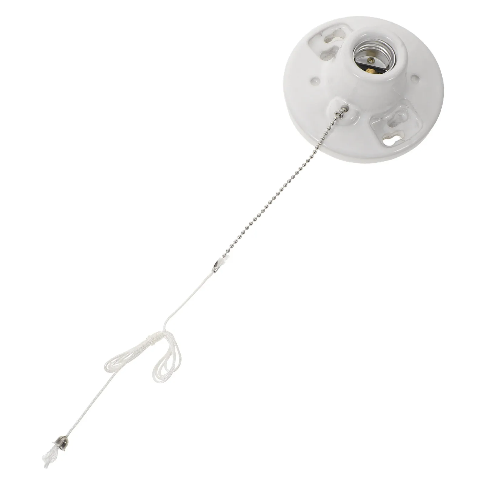 

Керамический патрон для лампы с цепочкой-выключателем 4,4 дюйма, сменный держатель для потолочного освещения для спальни и гостиной