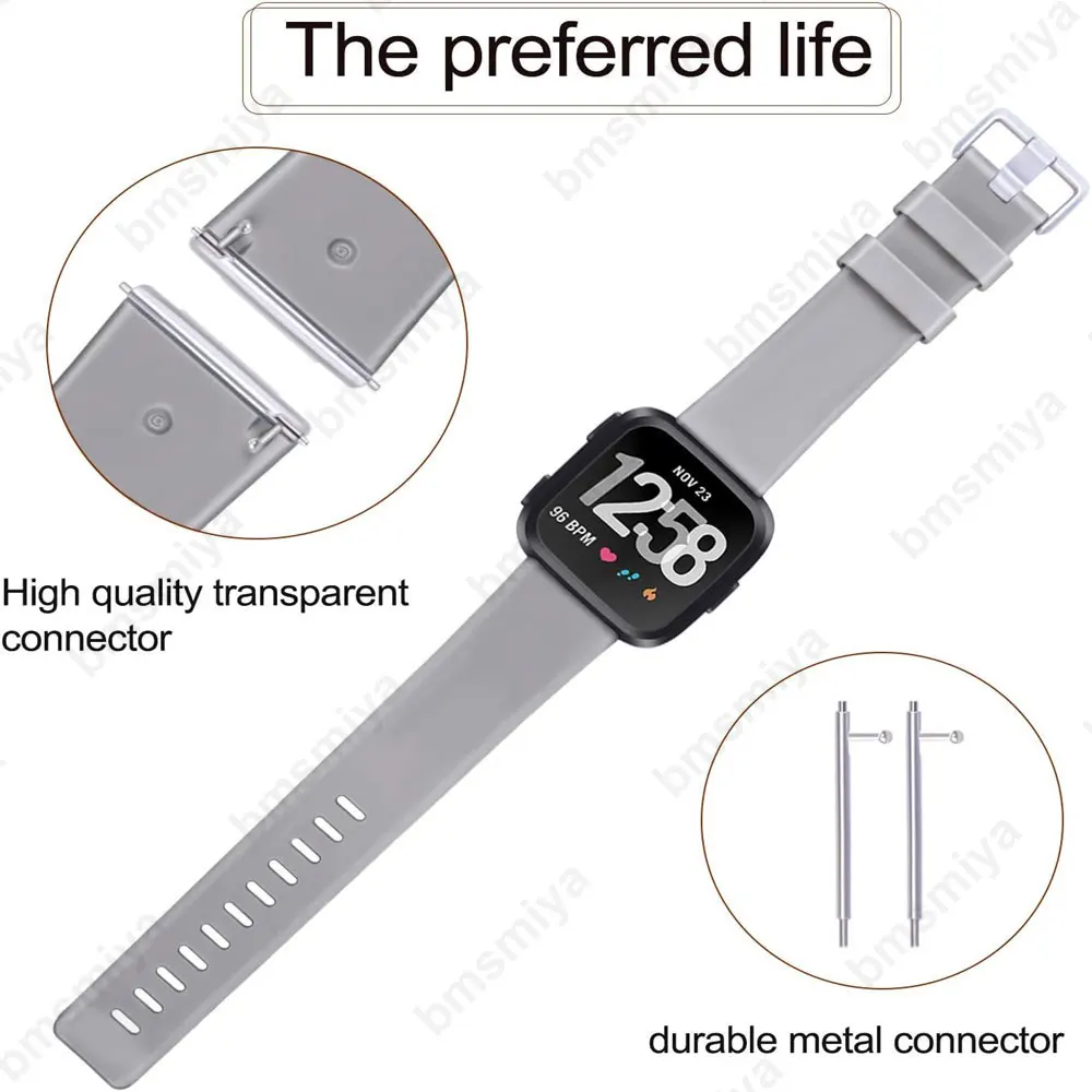 Bracelet en silicone souple pour Fitbit Versa, Versa 2, Versa Lite, ceinture de montre de sport, bracelet de remplacement, 1PC