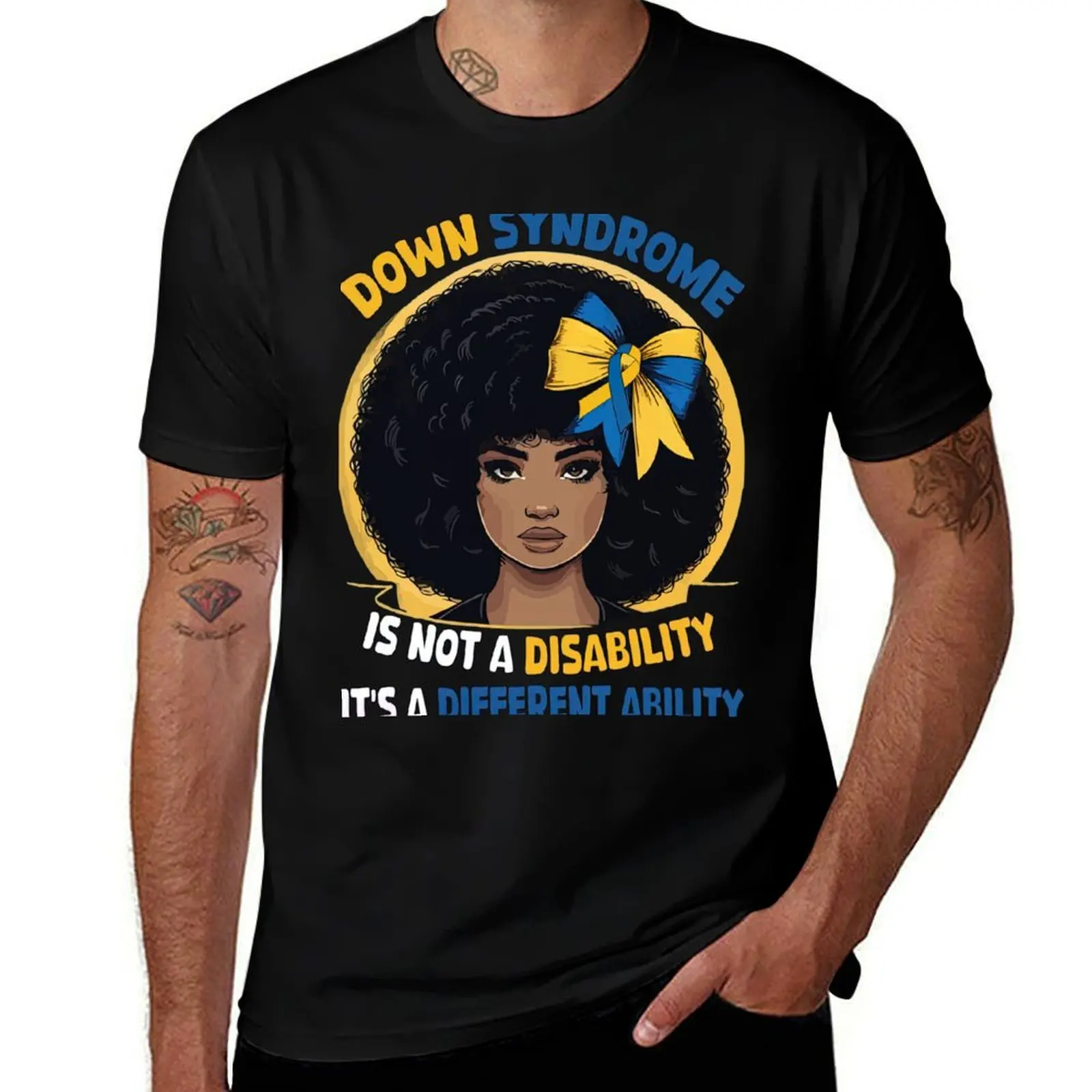 

World Down Syndrome Awareness Trisomy 21 African American T-Shirt t shirt man designer printed t shirts for man T-Shirt