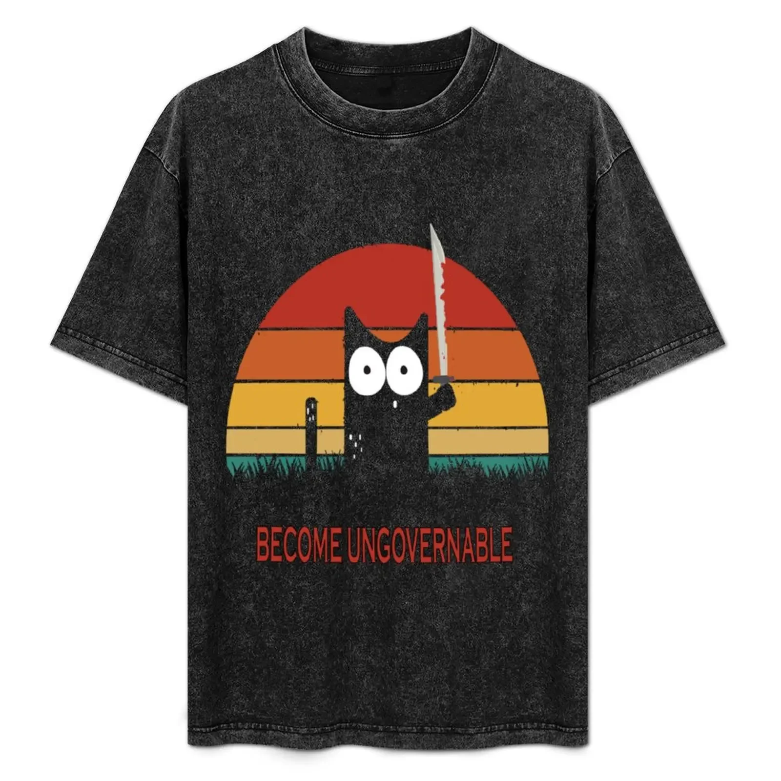

Become Ungovernable, Become Ungovernable Cats, lover Cat T-Shirt Soft Lightweight Cotton T-Shirt