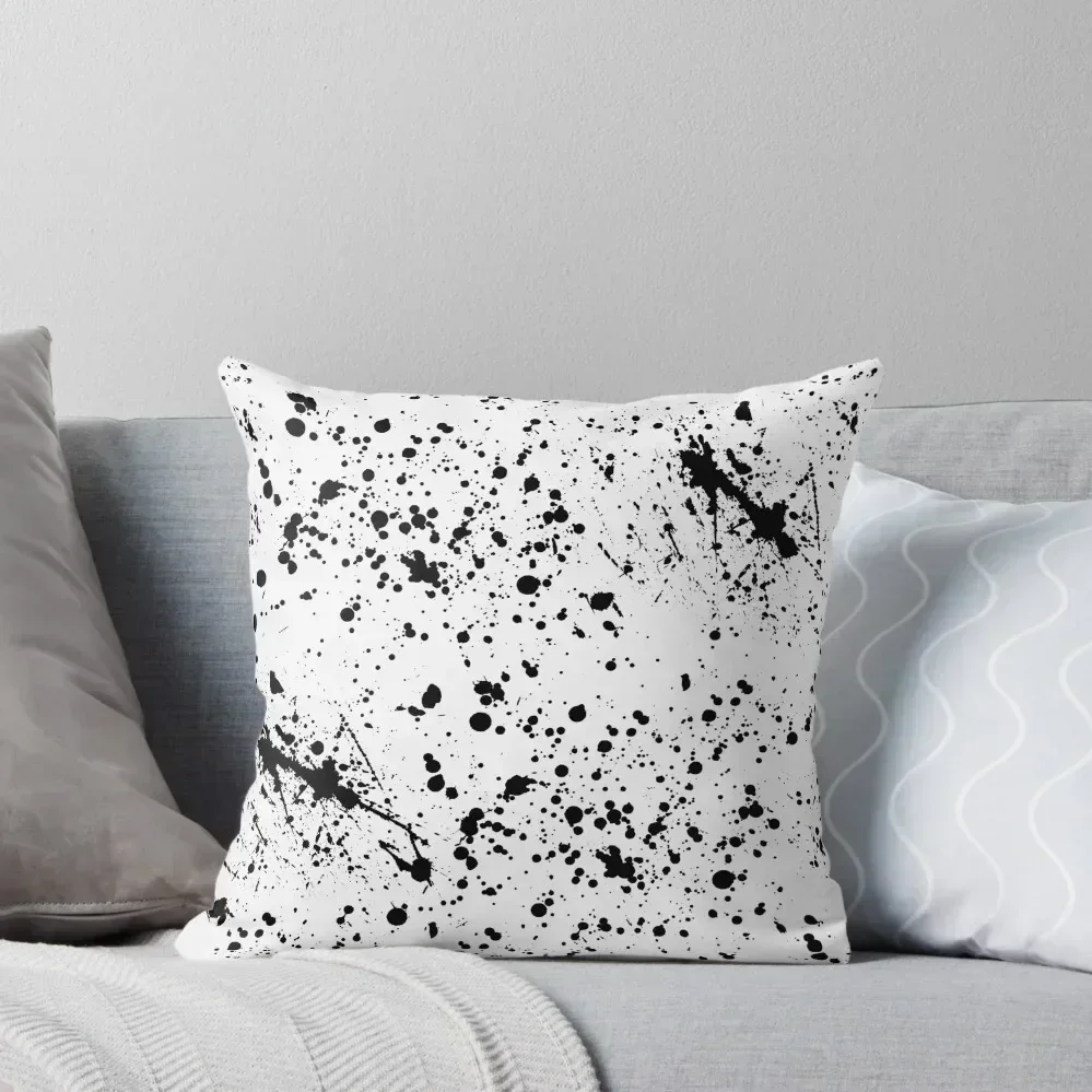 

Black Paint Splatter Throw Pillow Cushion Cover Set Luxury Pillow Case pillow