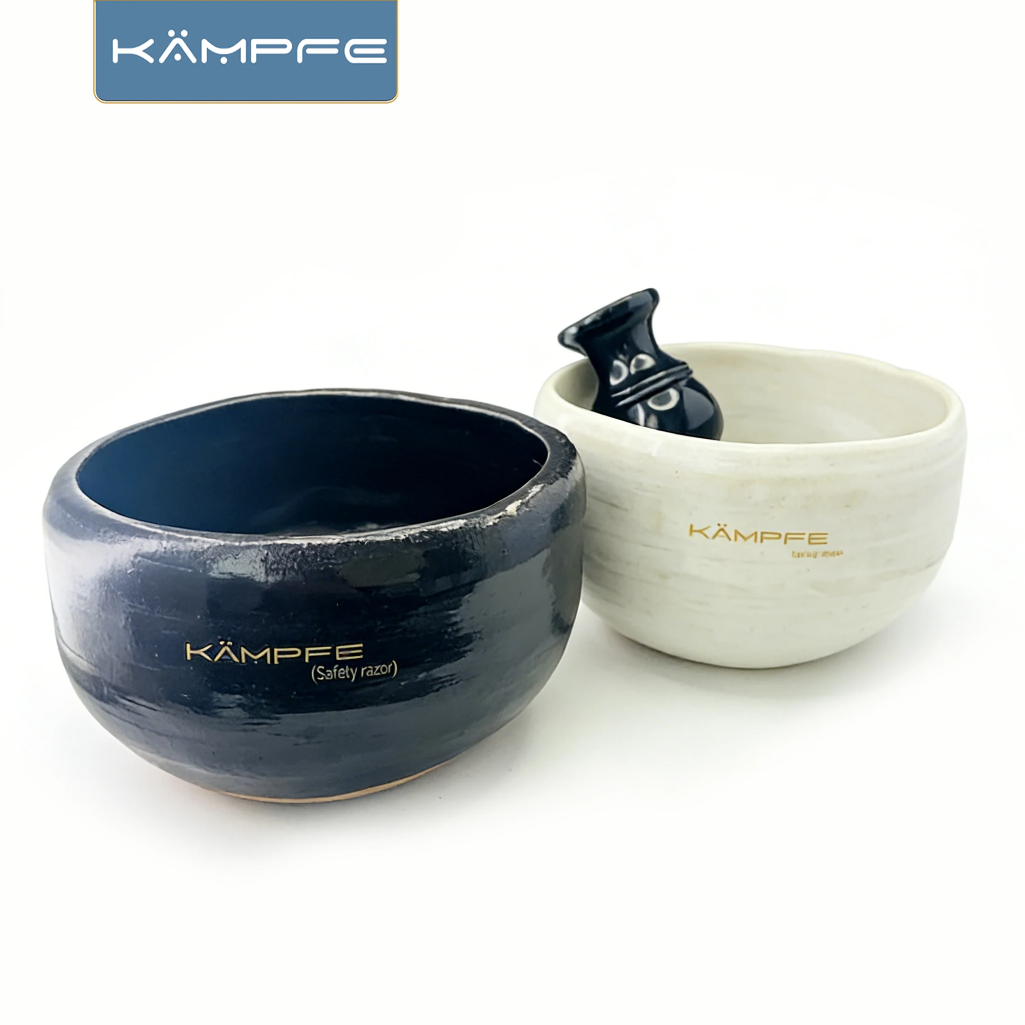 Kampfe Large Capacity Ceramic Shaving Bowl - Men's Lather Bowl for Shaving Soap Home & Barber Use gifts for men