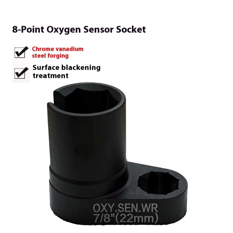 

Car Oxygen Sensor Socket Wrench Cutout With Side Wire Auto 22mm 1/2"3/8'' Universal Drive Removing Abs Tool Removal Adapter Hub