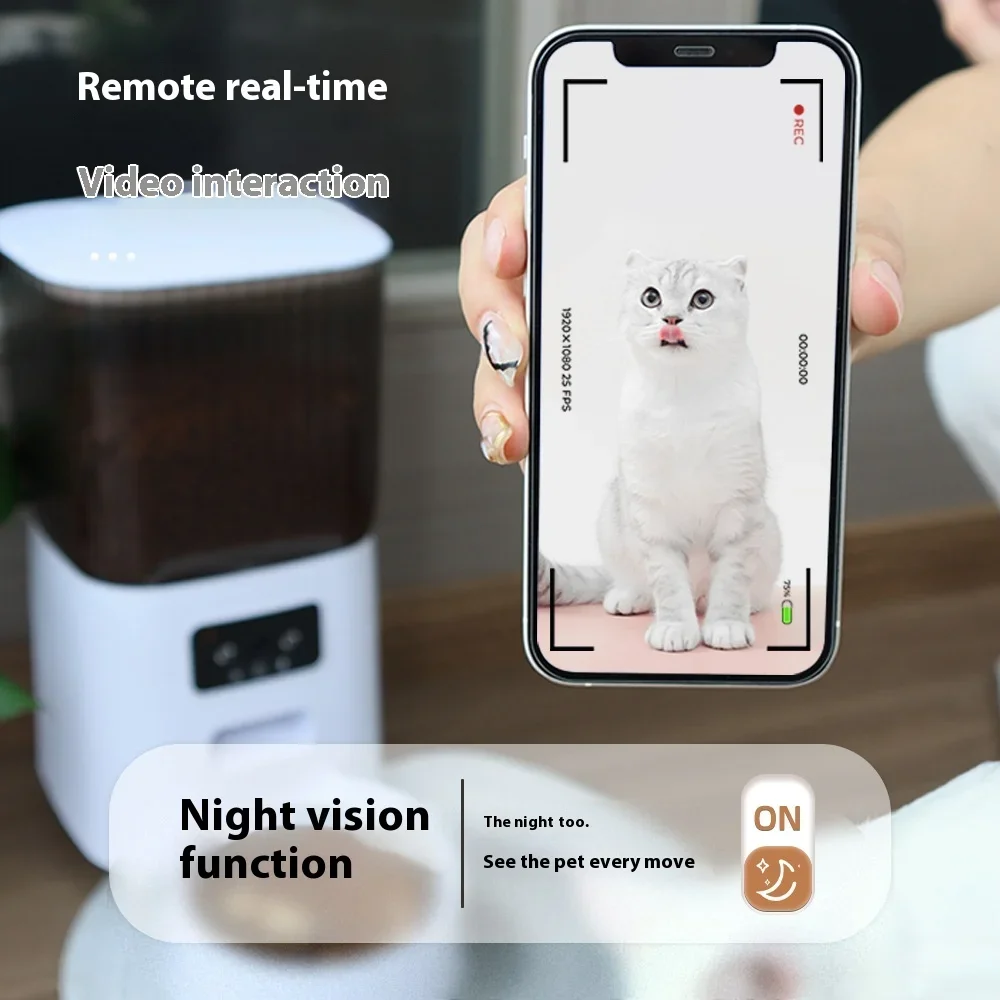 Hot Sale Dog Cat Smart Pet Food Bowl Dispenser Auto Connected Feeder 5L Wifi App Remote Control Automatic Pet Feeder