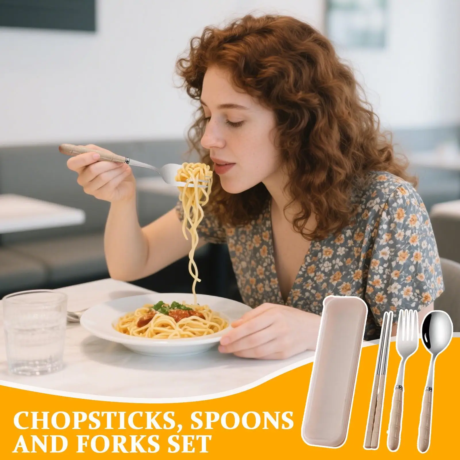 

Дорожная посуда с футляром, столовые приборы из нержавеющей стали, наборы столовых приборов для кемпинга, дома, свадьбы, вечеринки, пикника, путешествий на открытом воздухе, колледжа