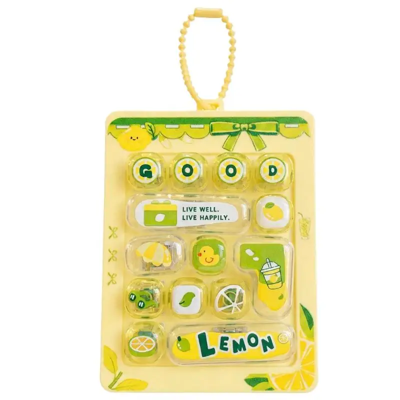 14 lustige Anti-Stress-Tastenkappen, Schlüsselanhänger, niedliche Mini-Tastatur-Tastenkappen, Zubehör, einzigartiges Fidget-Spielzeug für Büroangestellte, zur Stressbewältigung. – Detail 7