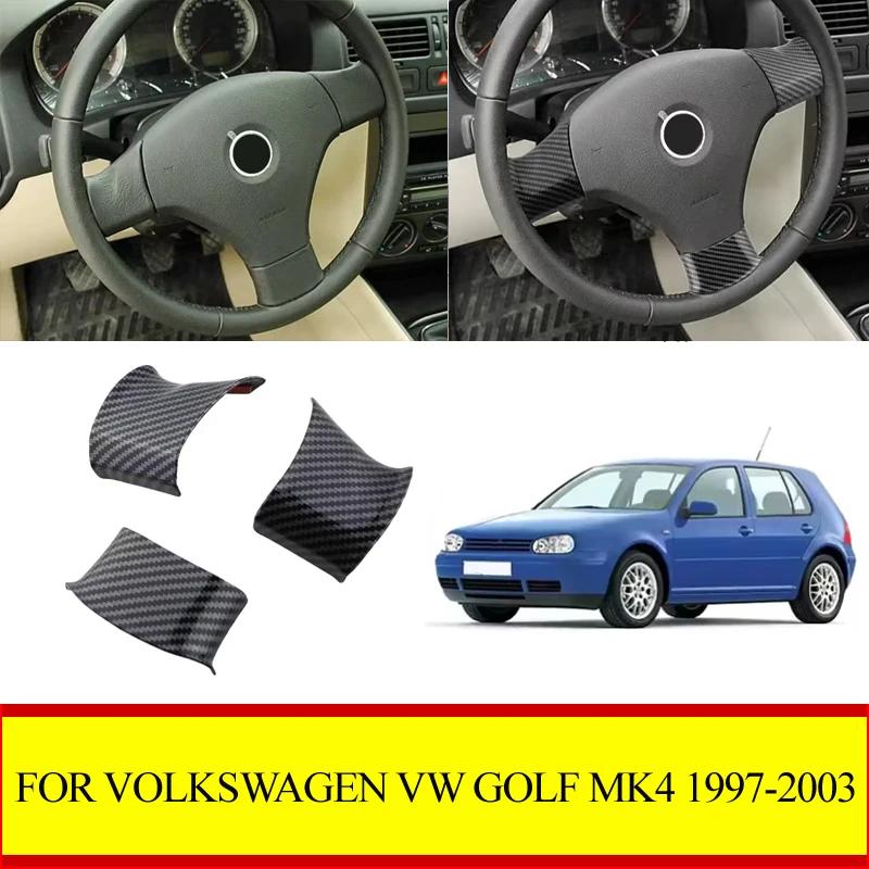 For Volkswagen VW Golf 4 MK4 1997- 2003 Car Steering Wheel Panel Sequins Stickers Cover Decoration car Accessories
