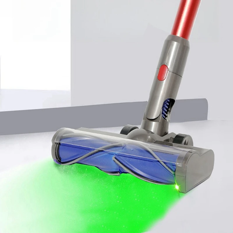 Do odkurzacza Dyson V7 V8 V10 V11 V15 Głowica czyszcząca z napędem bezpośrednim i zielonymi reflektorami LED Mocowanie szczotki turbinowej