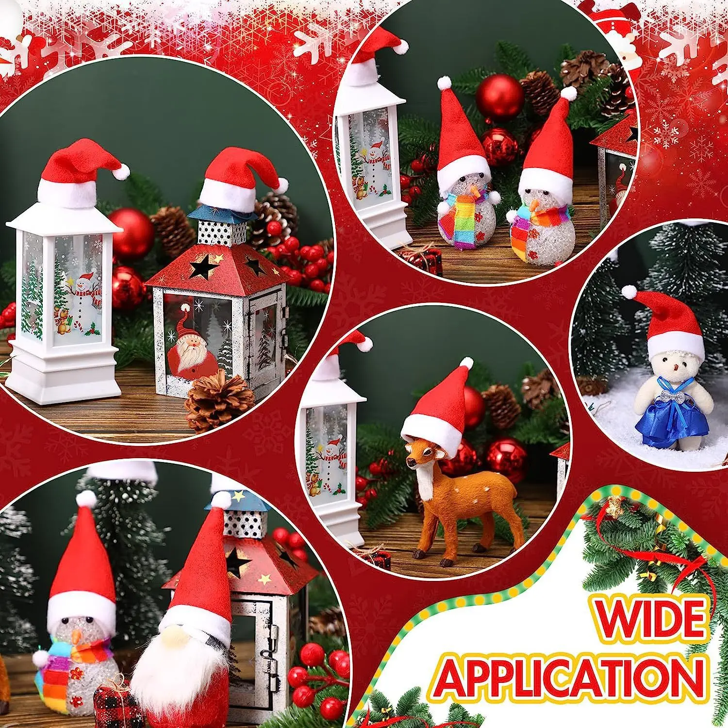 مجموعة حامل أدوات عيد الميلاد، حامل فضي صغير قبعة سانتا، سكين قبعة عيد الميلاد الصغيرة وحقيبة أدوات المائدة الشوكية مناسبة لعيد الميلاد