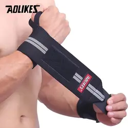 AOLIKES 1 PZ Polsino Supporto per il polso Sollevamento pesi Allenamento in palestra Supporto per il polso Cinghie per tutore Avvolge Crossfit Powerlifting