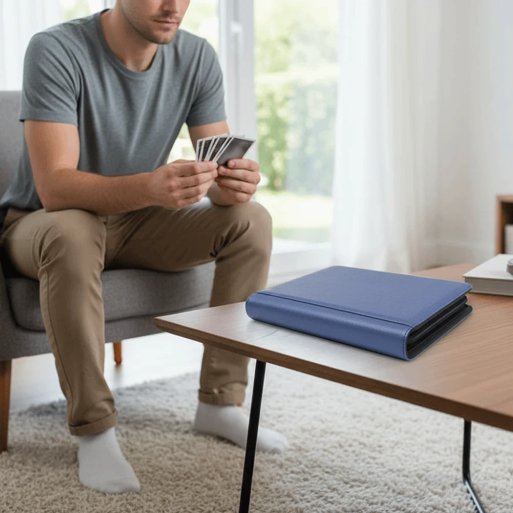 دائم بو Toploader الموثق 4 جيب 112 Toploaders Toploader ألبوم مقاوم للماء جيوب مزدوجة الوجهين بطاقة الألعاب ألبوم أرواق لعب