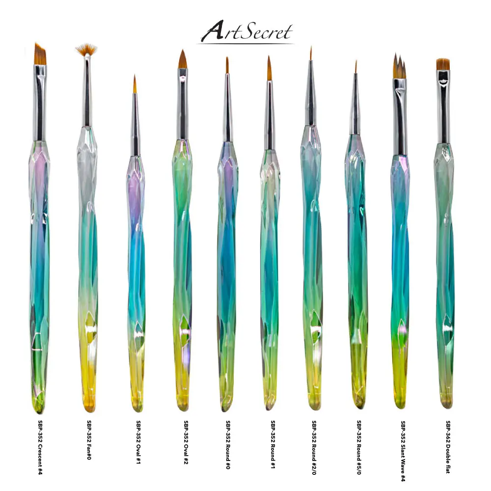 Artsecret Professional Nail Art Brush Fineliner Painting Detail Work Gel Builder Nail Art Design Brush Carving Dotting