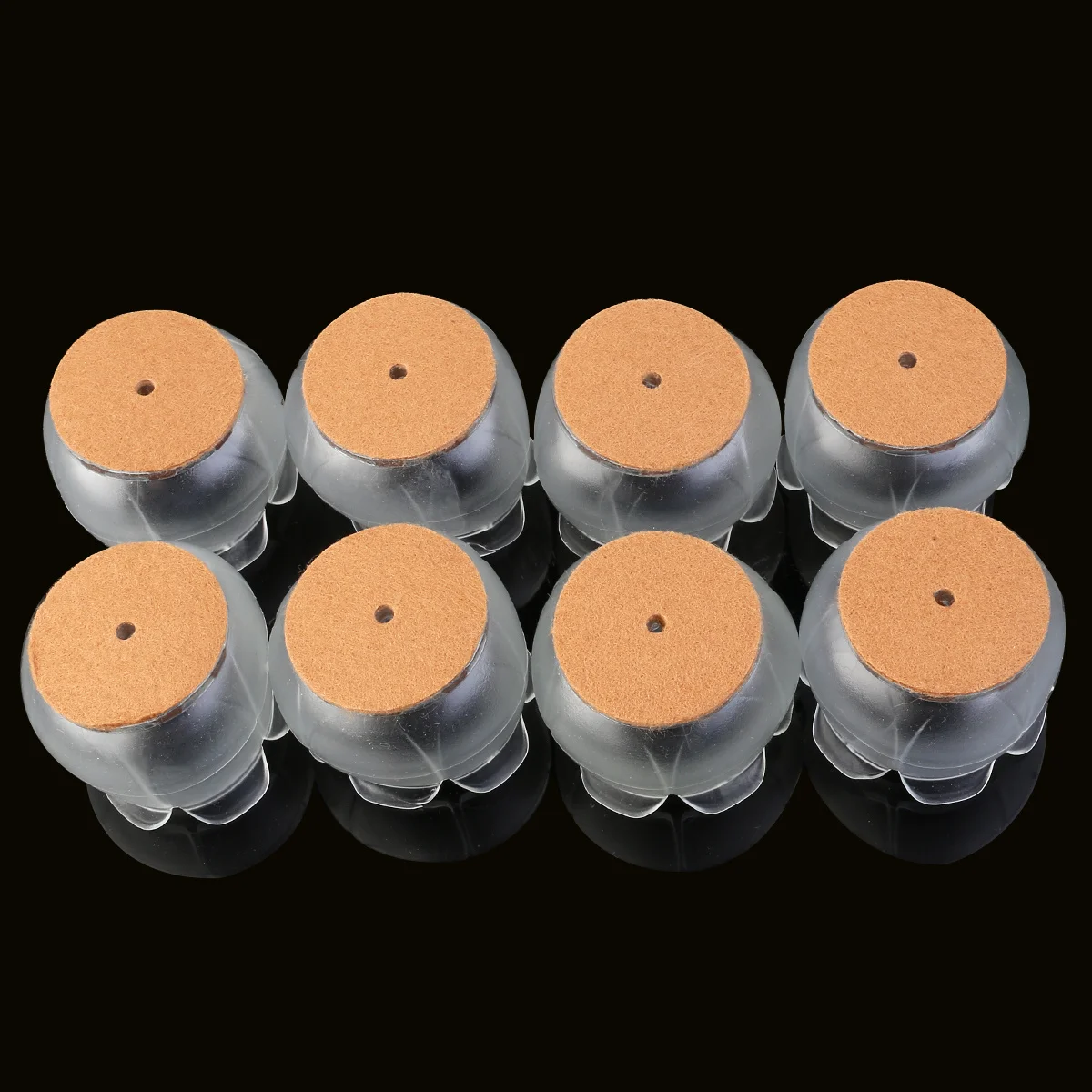 8팩 테이블 다리 보호대 미끄럼 방지 펠트 패드 둥근 발 29-34mm 가구 커버 부드러운 글라이드 소음 없음 의자 보호대