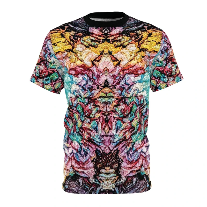 Colorful Graffiti T-shirt Men's Clothing Streetwear Harajuku Personality T Shirts 3D Print Art Round Neck Soft Tees Tops image 4