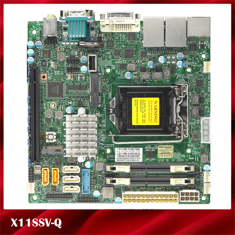 

Оригинальная материнская плата для Supermicro для X11SSV-Q M-ITX I7 I5 I3 NAS, идеальный тест, хорошее качество