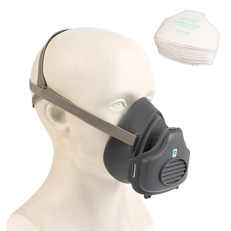 

New 3700 Type Industrial Painting Spraying Respirator Safety Work Filter Dust Proof Full Face Gas Mask Formaldehyde Protection