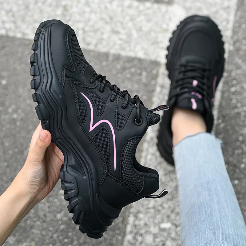 Zapatos de seguridad cómodos para mujer, zapatillas de trabajo antipinchazos y antigolpes, zapatos de trabajo ajustables y antideslizantes, botas con punta de acero