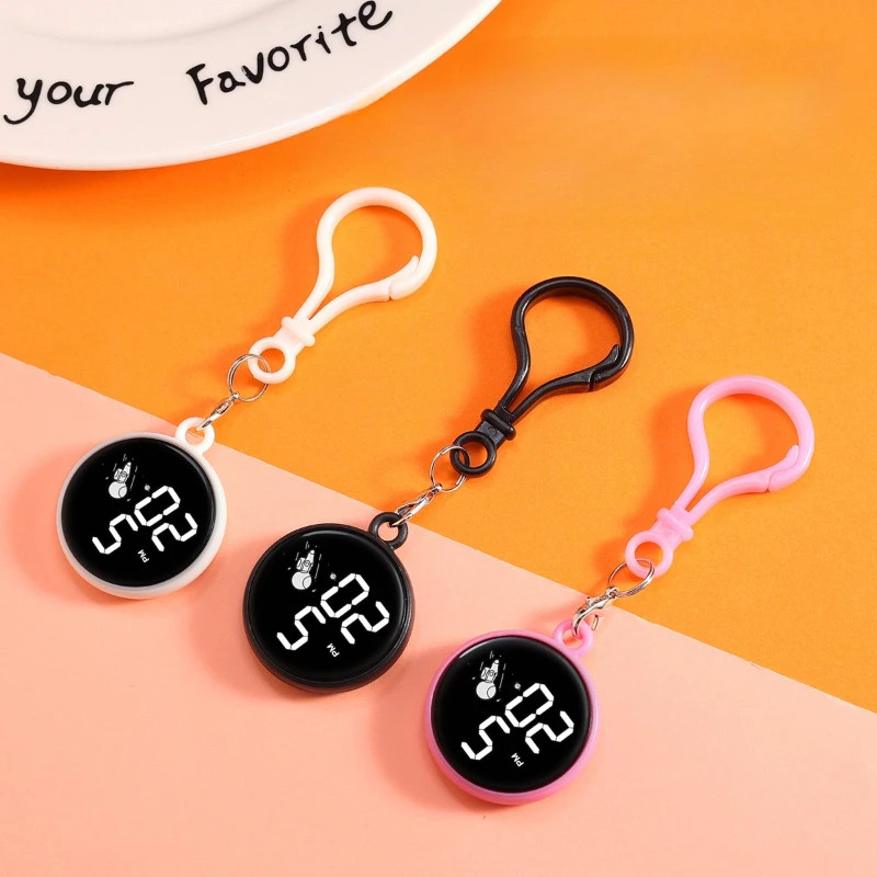 Primary and secondary school students keychain pendant, fashion trend schoolbag pendant, luminous electronic watch