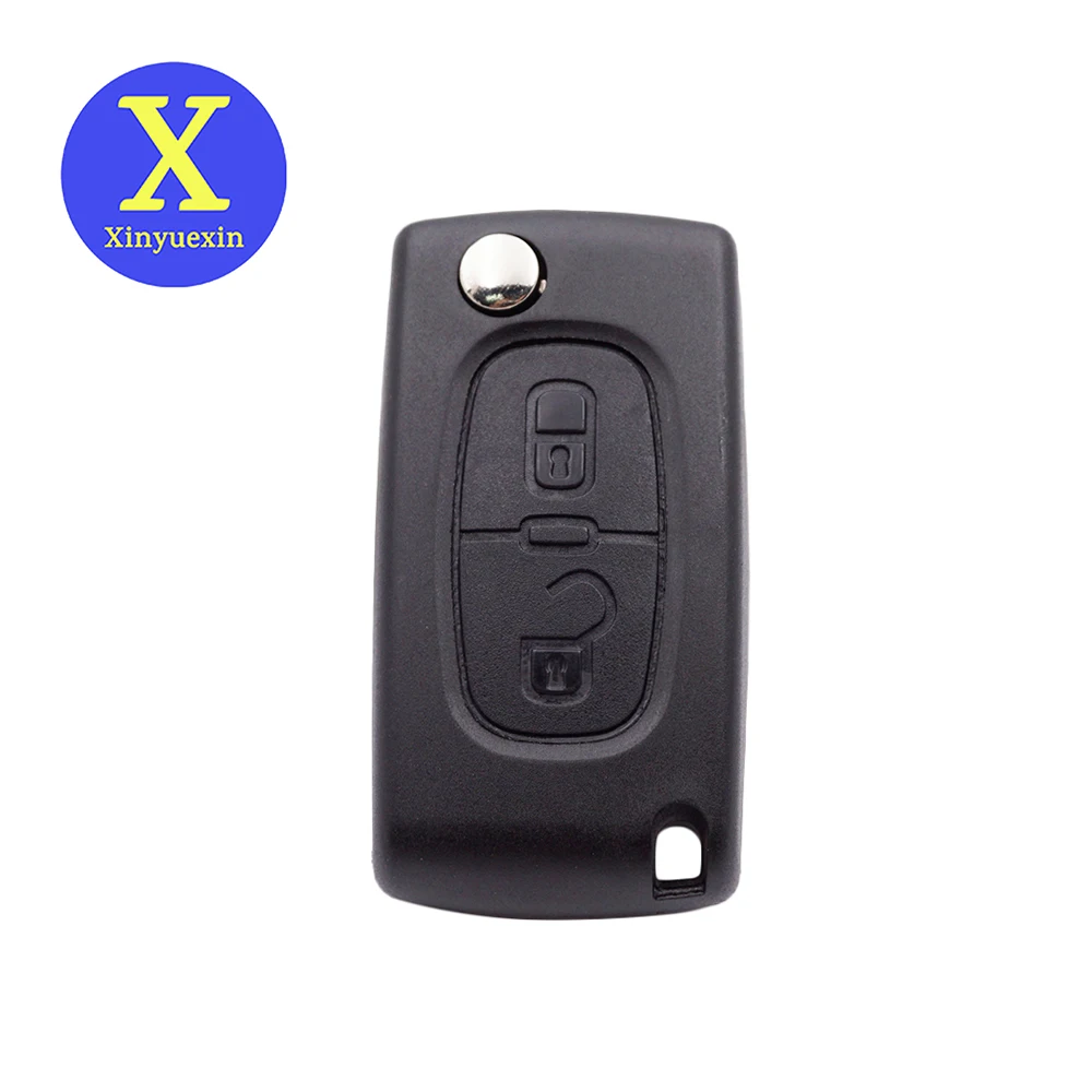 

Xinyuexin флип-чехол для дистанционного ключа автомобиля для Citroen C2 C3 C4 C5 C6 Xsara 2-кнопочный сменный чехол для ключа без логотипа