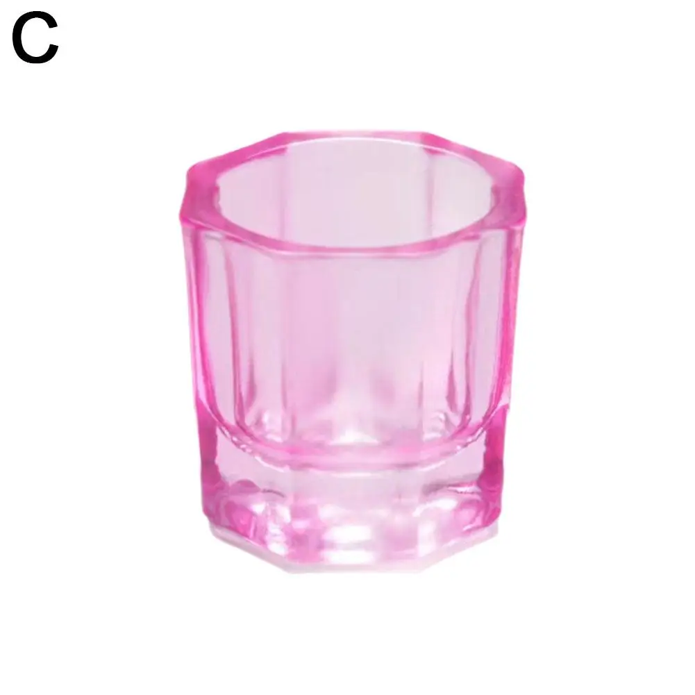 1pcs Crystal Cup For Nail Manicure Tool Clear Glass Container Wash Brush Dappen Dish Acrylic Powder Liquid Mini Bowl Equipm R7A5