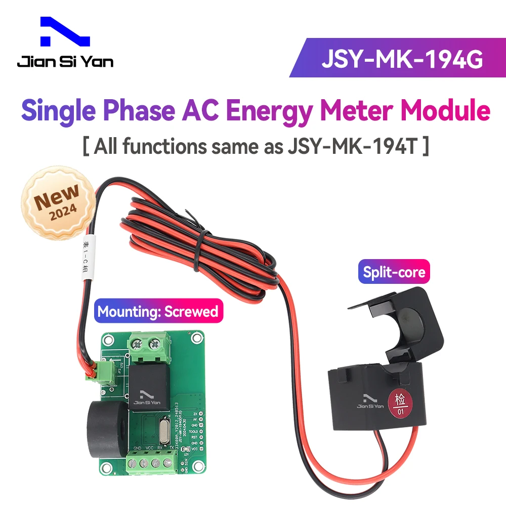 JSY-MK-194G Jednofazowy dwukierunkowy moduł miernika energii elektrycznej AC (wszystkie funkcje są takie same jak JSY-MK-194T)