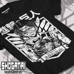 Levi Ackerman - Shingeki No Kyojin Attack On Titan t-shirt Anime Unisex 100% cotone Manga Tee