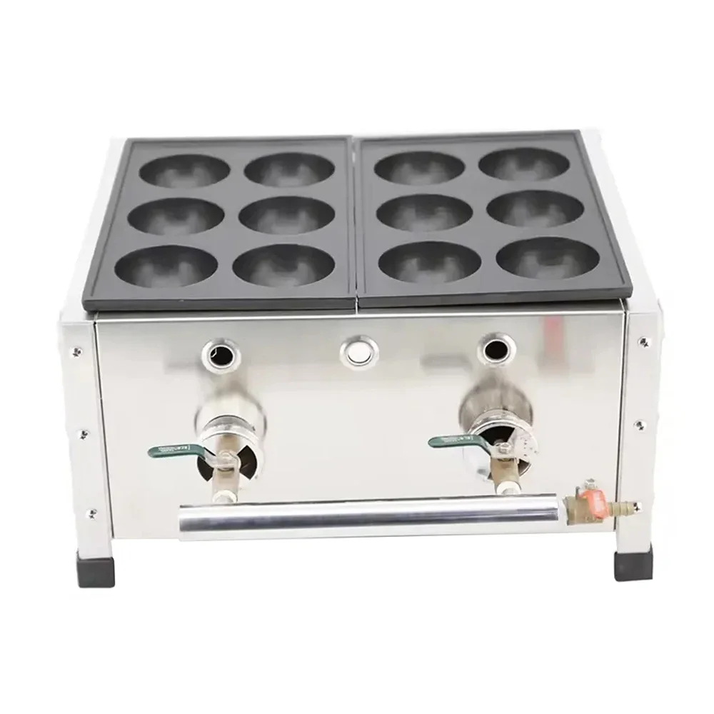 

XEOLEO Commercial octopus balls oven Japan bakudanyaki oven Non-stick Octopus balls grill oven Giant Takoyaki machine using LPG