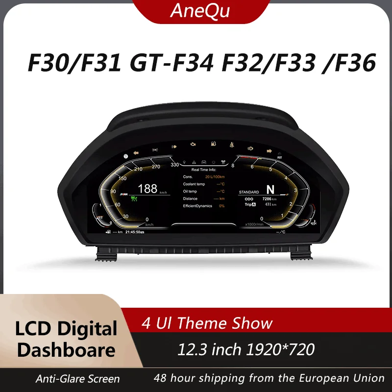 

12.3-inch digital instrument panel, for BMW F30 F31 GT-F34 F32 F33 F36 car dashboard speedometer