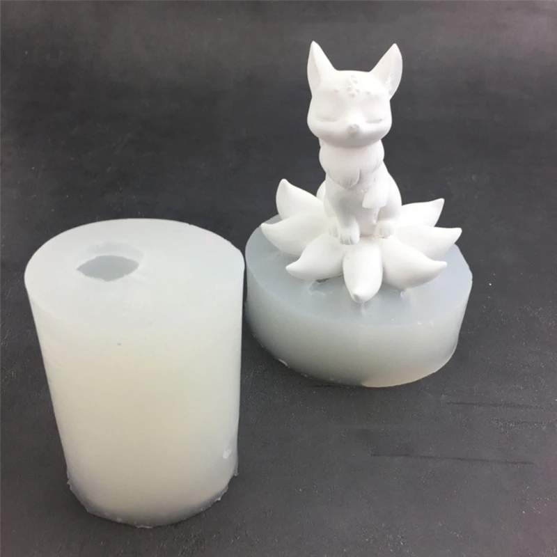 Nine Tailed Foxes Molds Table Ornament Mould Plaster Making Tool Easy to Clean