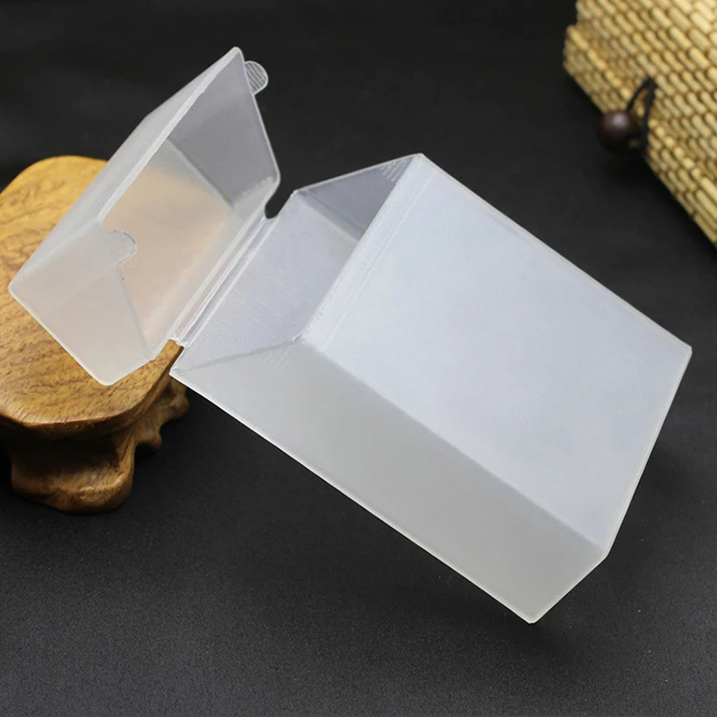 Transparent Plastic Cigarette Storage Box Flip-top Moisture-proof Cigarette Packet Small Cards Classification Box Organizer