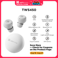 HIFIMAN TWS450 True Wireless Stereo Headset with Environmental Noise Cancellation & Audiophile-grade Dynamic Driver