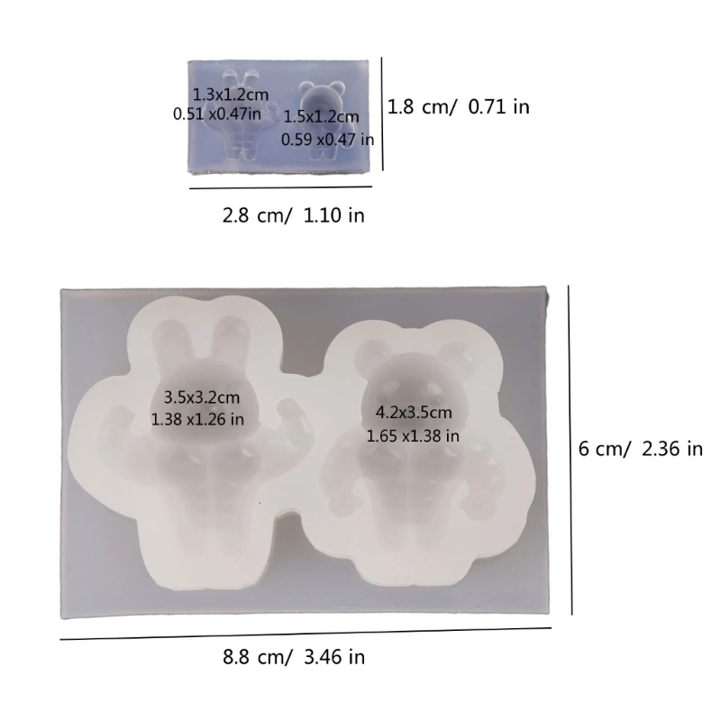 Moule en Silicone 3D lapin, moules cuisson pour fabrication Fondant au décoration