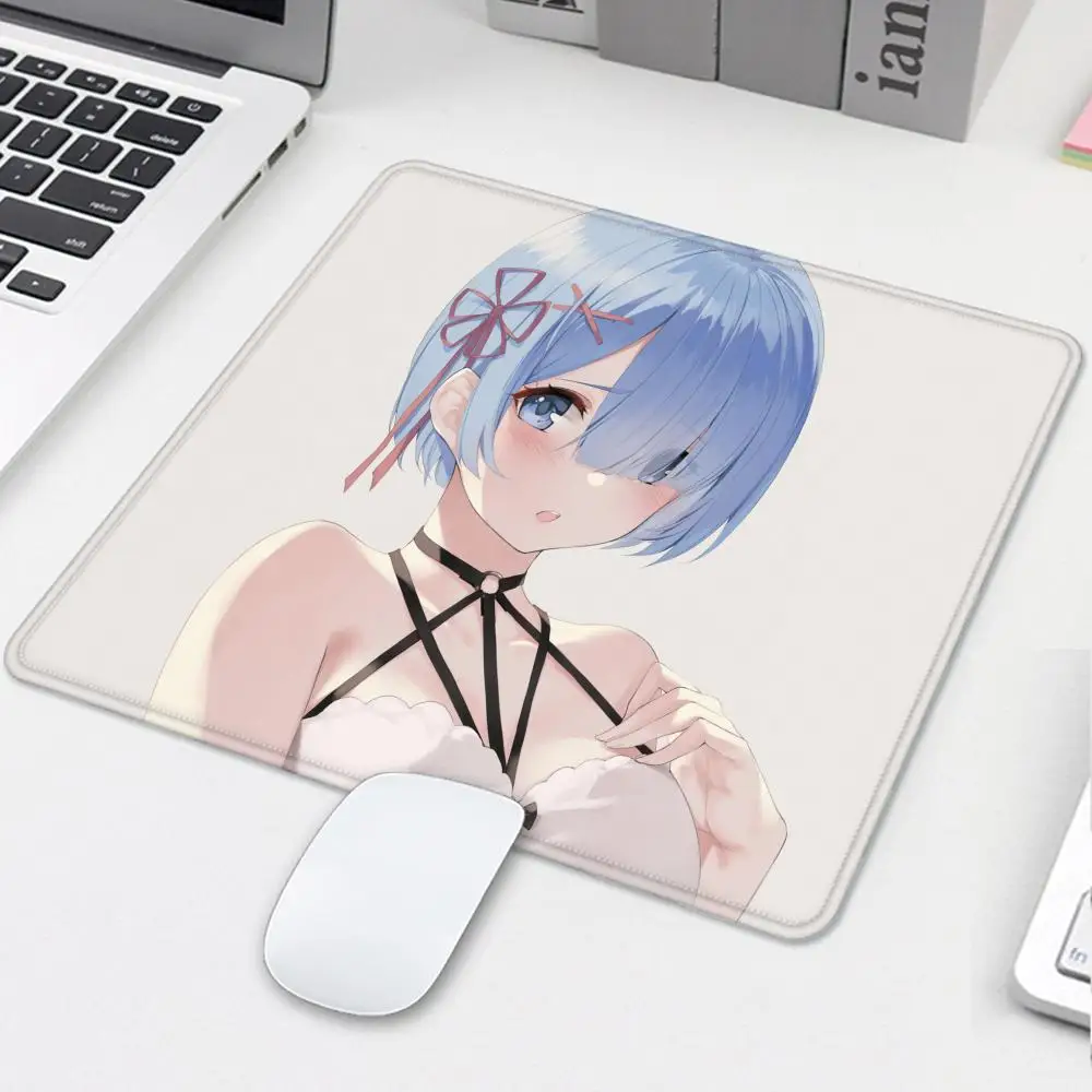 ReZero Rem Mouse Pad, accesorios de oficina, alfombrilla pequeña para ratón para juegos, alfombrilla de escritorio, alfombra de oficina, alfombrillas para jugadores, dispositivos de Anime, ordenador, Mause