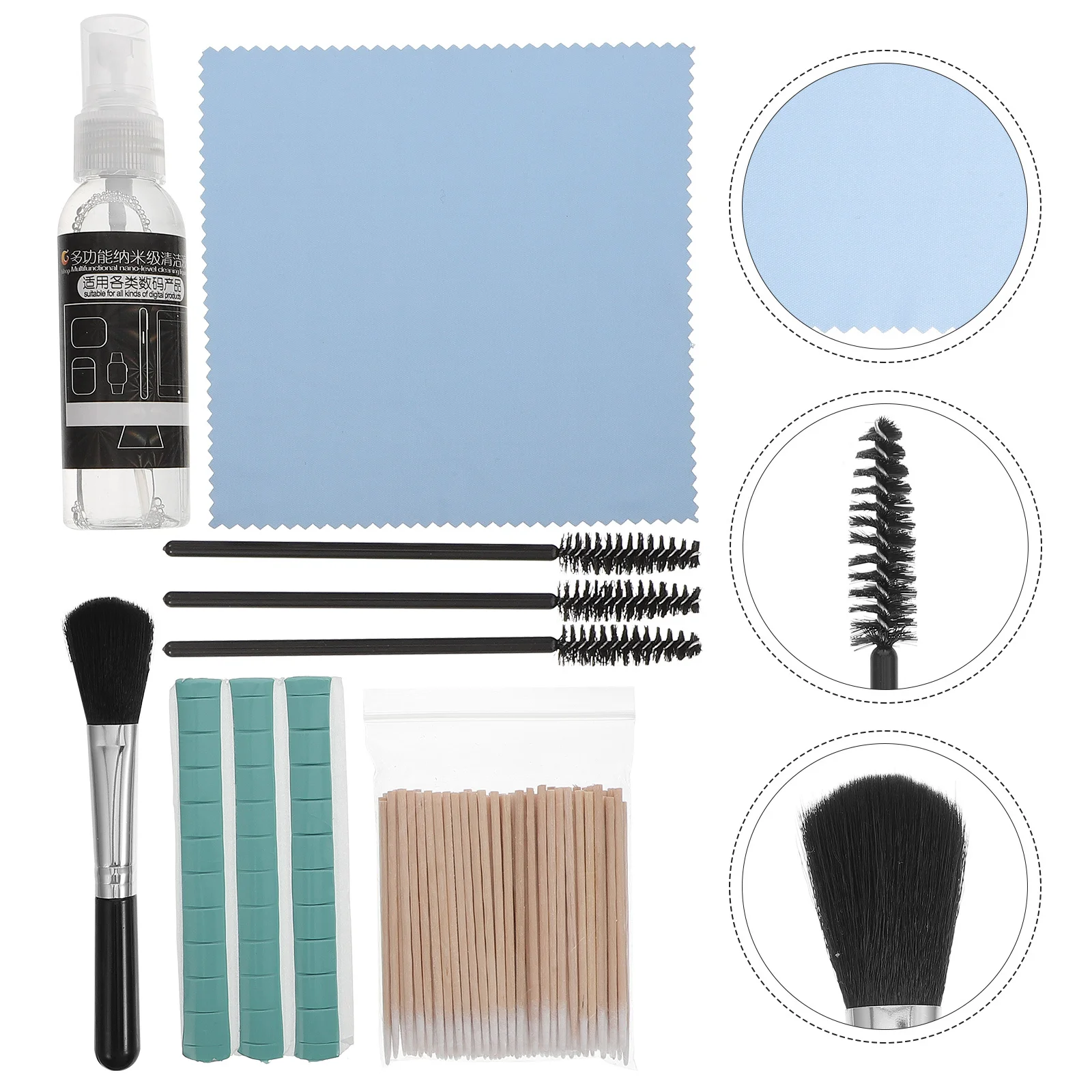 

1Set Cleaning Set Professional Brushes Cleaner for Earphone Headphone Keyboard Laptop Phone Electronics Cleaning Kit